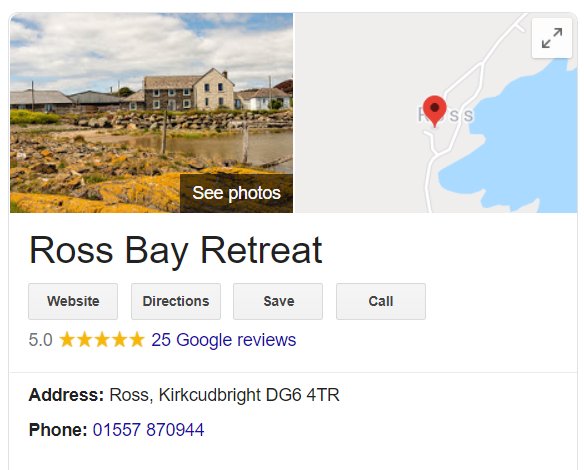Google My Business - Ross Bay Retreat